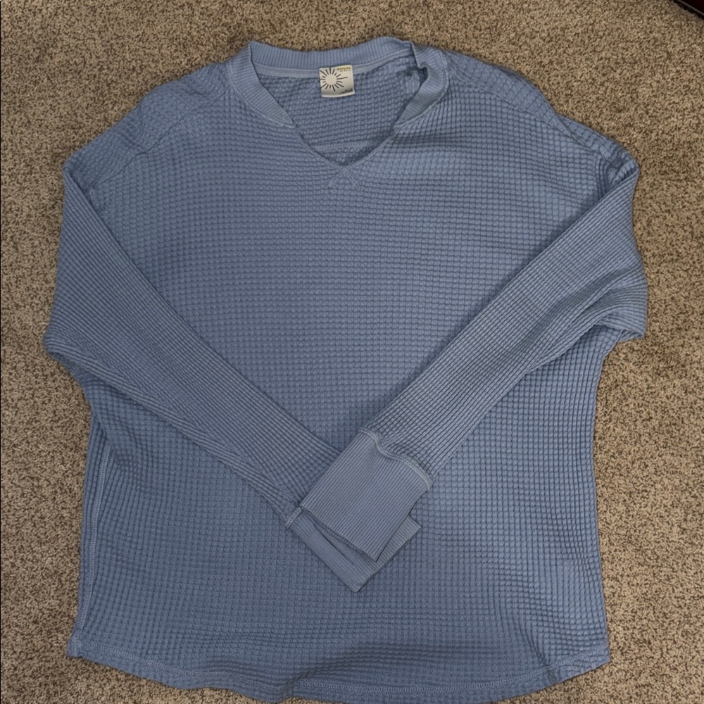 Aerie Light Blue V-Neck Top